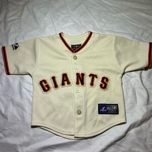 Majestic Cream Baseball Jersey Authentic Giants Style